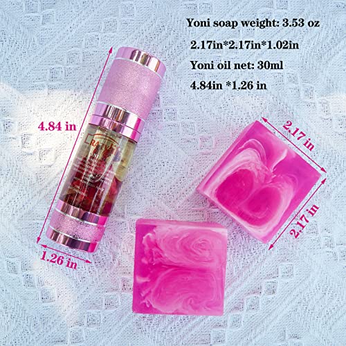 Matchone 3 PCS Yoni Soap Bar & Essential Oil, PH Balance Eliminates Odor Heals and Soothes Matchone