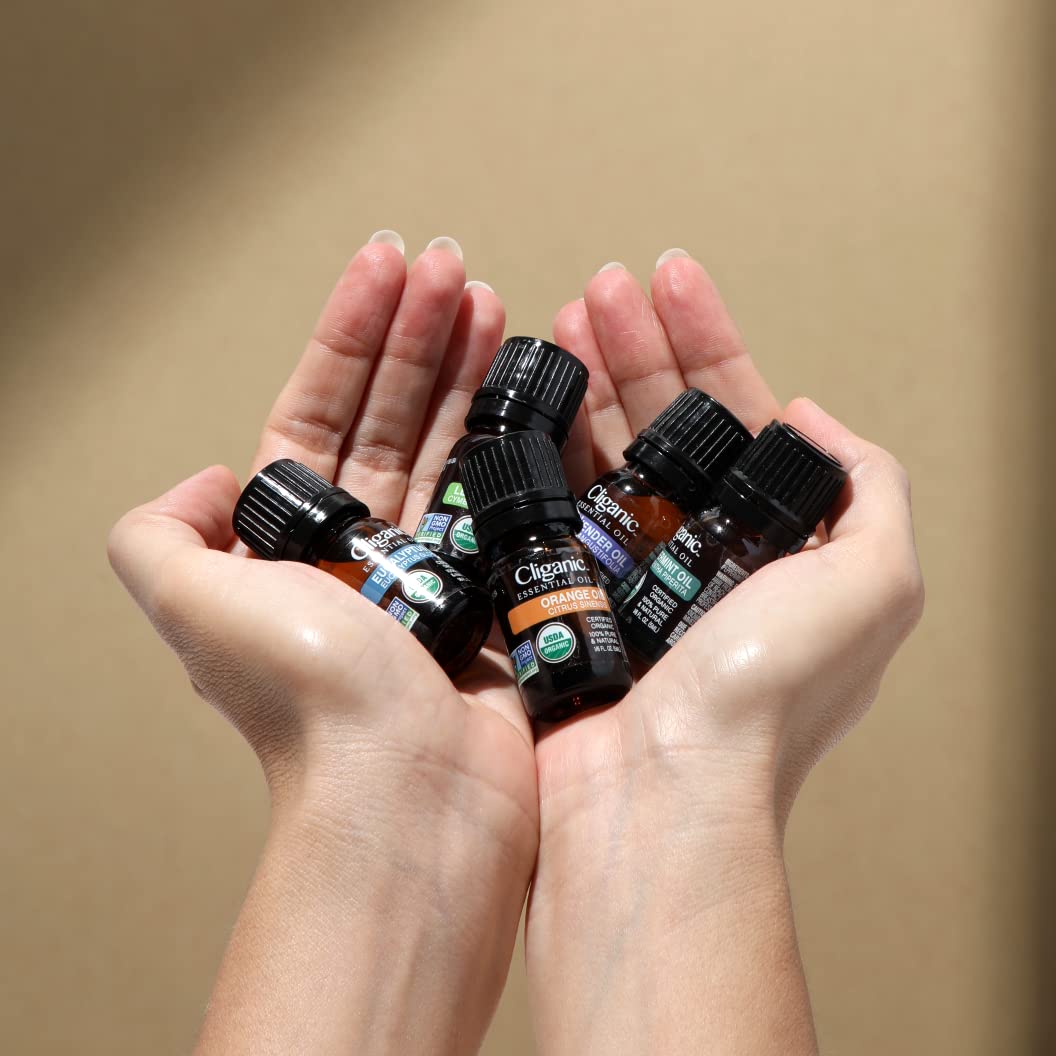 Cliganic Organic Peppermint Essential Oil - 100% Pure Natural for Aromatherapy Diffuser Cliganic