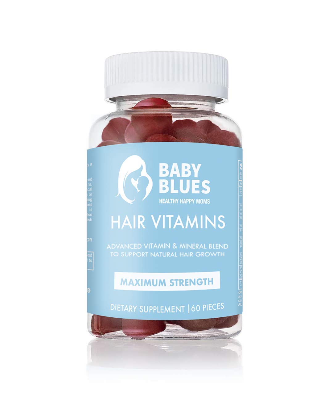 Baby Blues Postpartum Hair Loss Vitamins - Passion Fruit Gummies with Biotin, Collagen Baby Blues