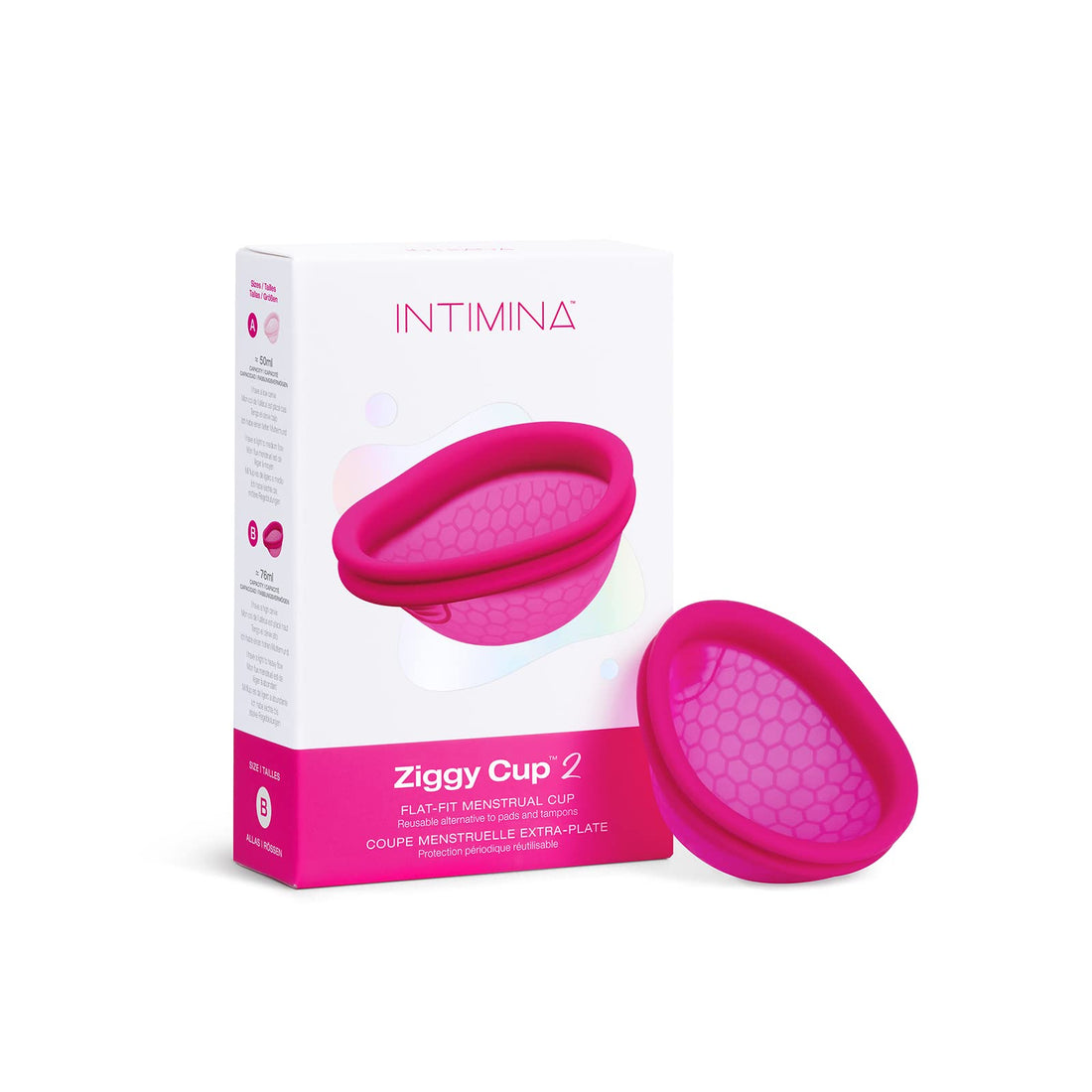 Intimina Ziggy Cup 2 - Extra-Thin Reusable Menstrual Disc, Period Cup, Disposable Menstrual Cup