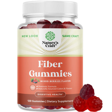Sugar Free Fiber Gummies for Adults - High Fiber Supplement Gummies Vitamins for Adults