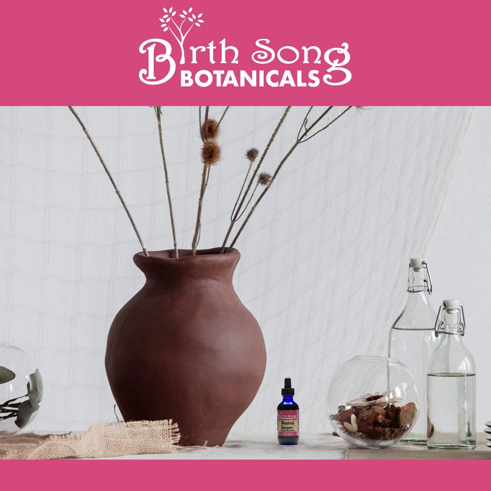 Birth Song Botanicals Menstrual Harmony Tincture, Herbal Period Symptom Support Birth Song Botanicals