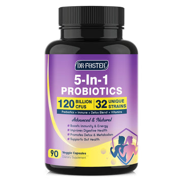 Probiotics for Women & Men Digestive Health，120 Billion CFUs, Prebiotics and Probiotics 