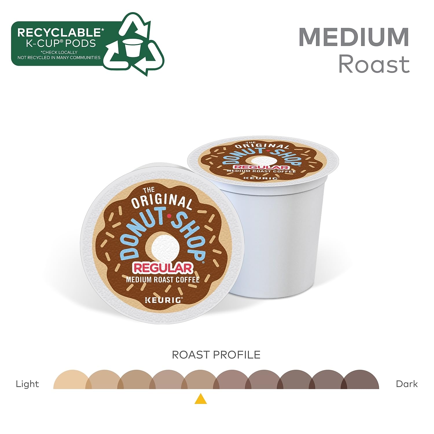 The Original Donut Shop Regular Keurig Single-Serve K-Cup Pods, Medium Roast Coffee The Original Donut Shop