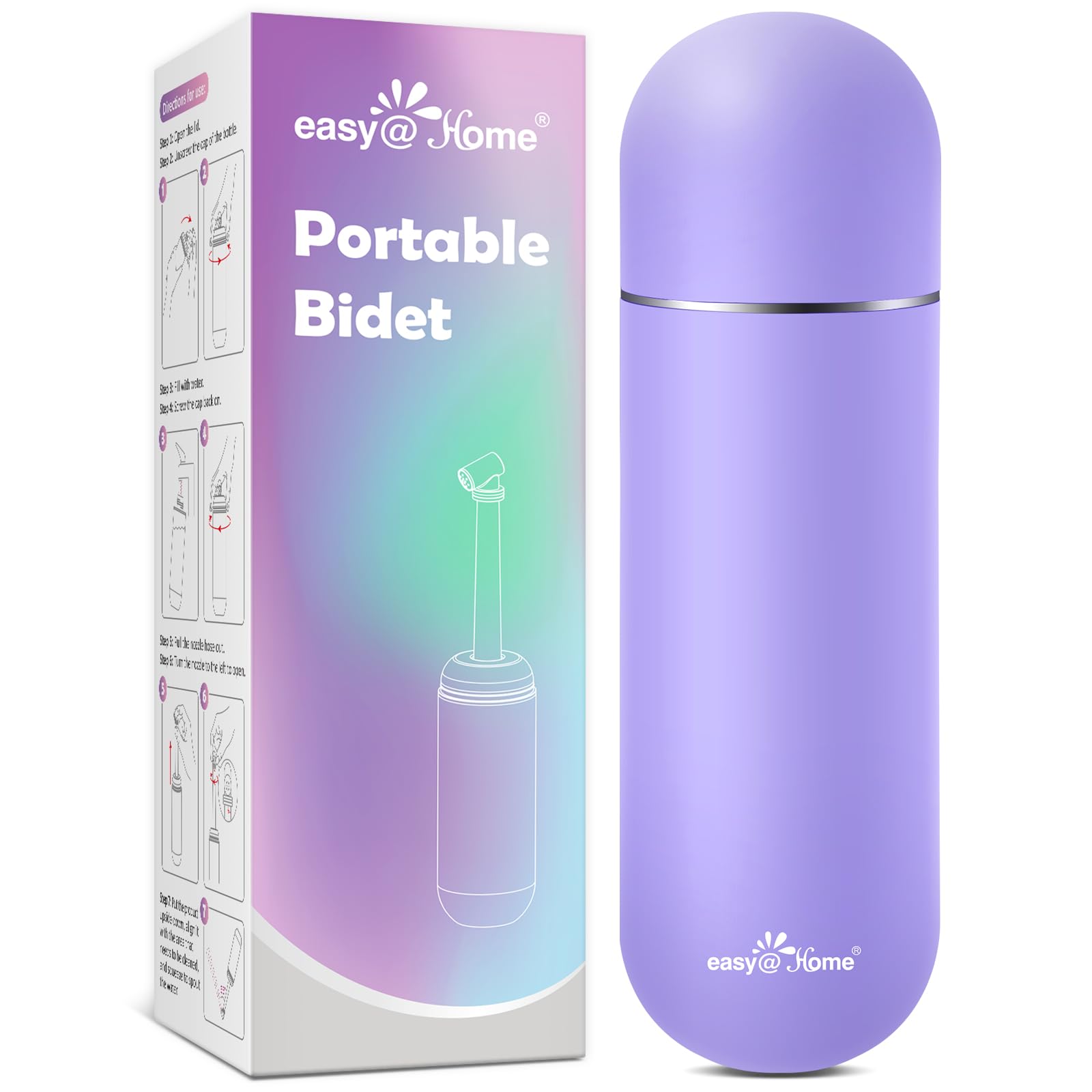 Portable Peri Bottle for Postpartum & Perineal Care: Easy@Home Handheld Bidet Perfect for Personal