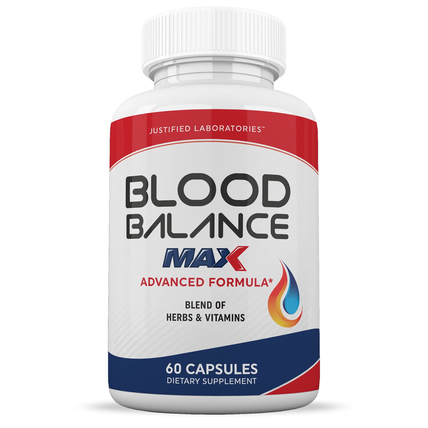 Justified Laboratories (2 Pack Blood Balance Max 1295MG Formula Supplement Pills Justified Laboratories