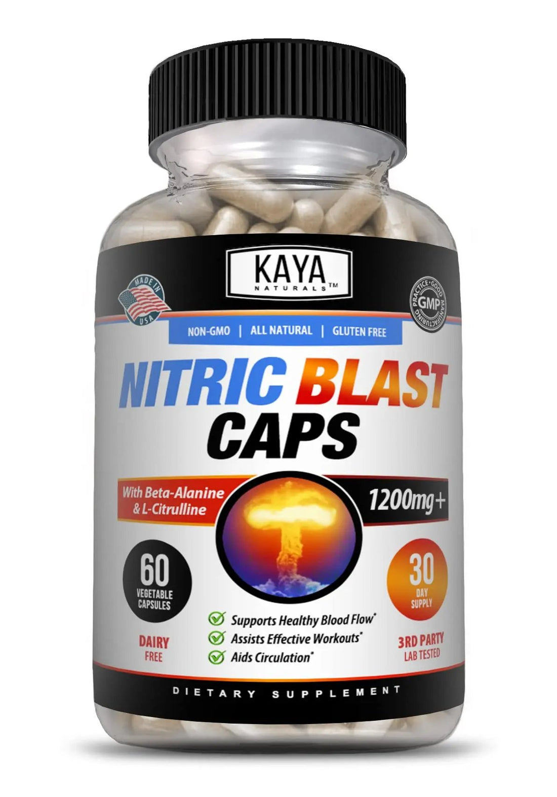 Kaya Naturals - Nitric Blast Potent All-Natural Herbal Supplement for Maximum Health Benefits