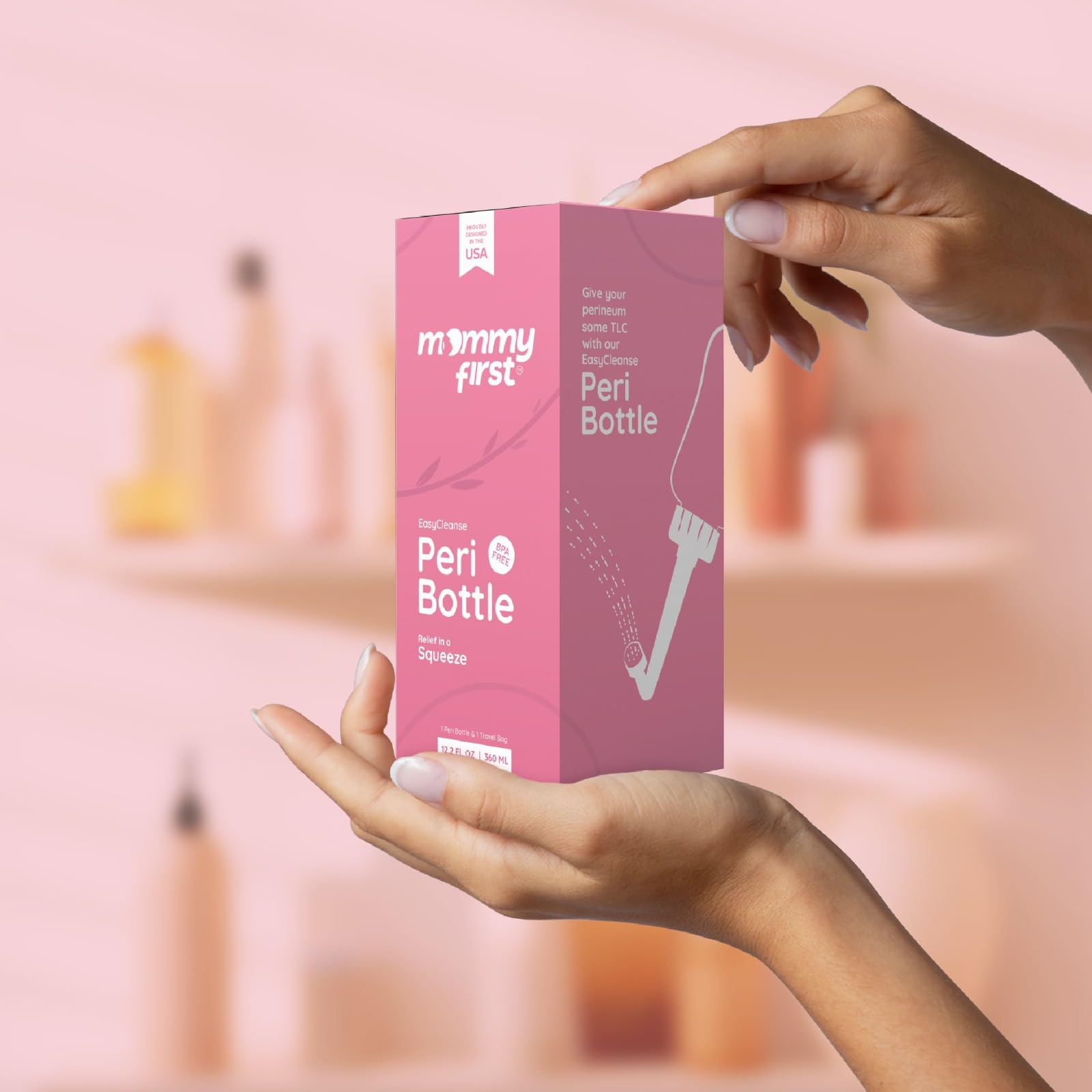 Peri Bottle for Postpartum Care from Mommy First™ | Upside Down Bottle for Perineal Cleansing and Recovery Mommy First