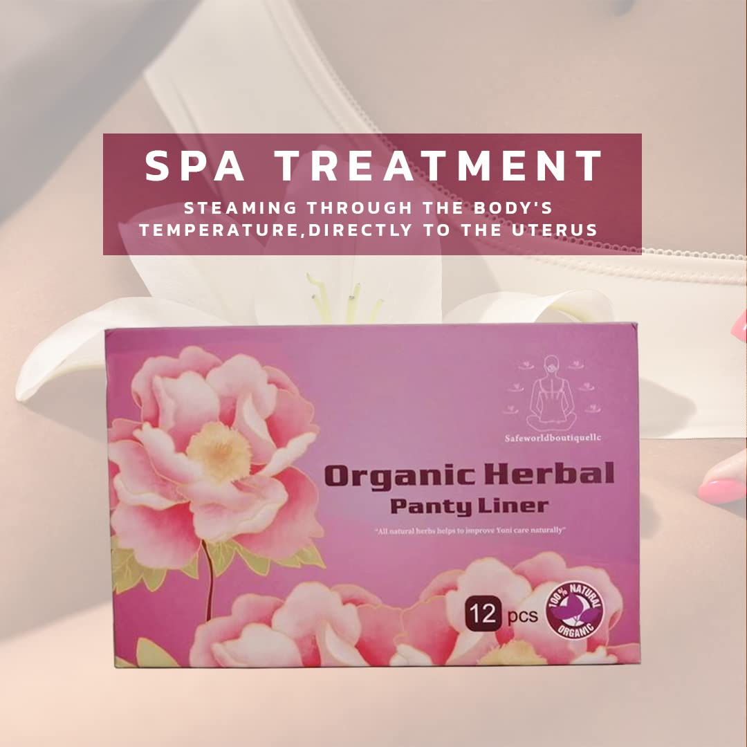 Premium Natural Organic Herbal Cotton Panty Liners for Women - Unscented, Thin, Cruelty-Free Organic Herbal Panty Liner