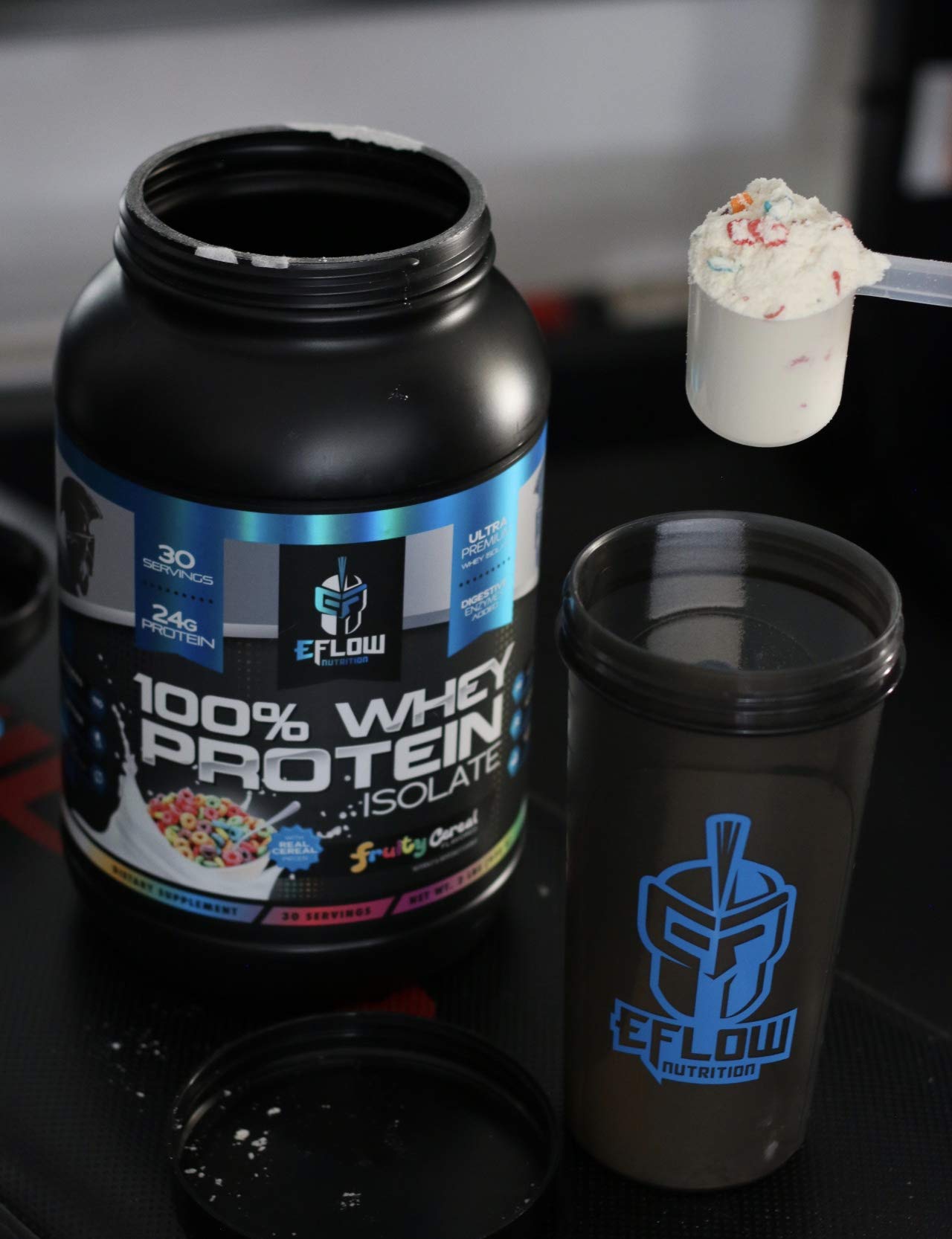 eFlow Nutrition 100% Whey Protein Isolate - Gluten & Lactose-Free Digestive Enzymes eFlow Nutrition