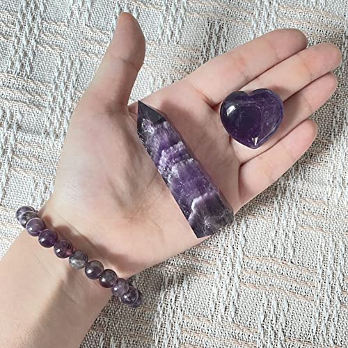 Goplemo Crystals and Healing Stones Gift Set, Amethyst Healing Crystals Set for Reiki Meditation Goplemo