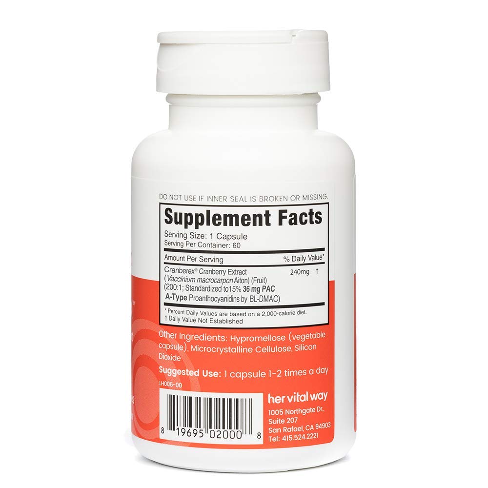 her vital way Cranberex - Cranberry Pills for Women and Men - Cranberry Supplement her vital way