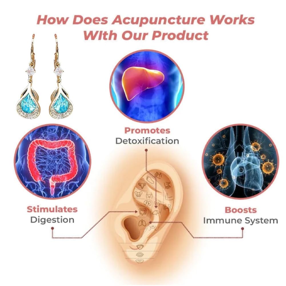 Lymphflow Magnetogen Earrings,Lymphatic Magnetotherapy Earrings,Lymphatic Earrings FleaCollar