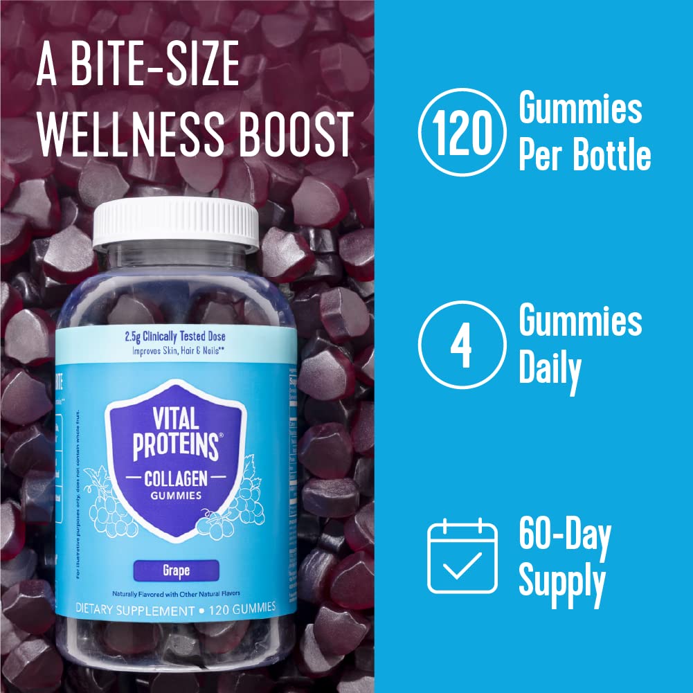 Vital Proteins Collagen Gummies, 2.5g of Clinically-Tested Collagen for Hair, Skin, Nails Vital Proteins