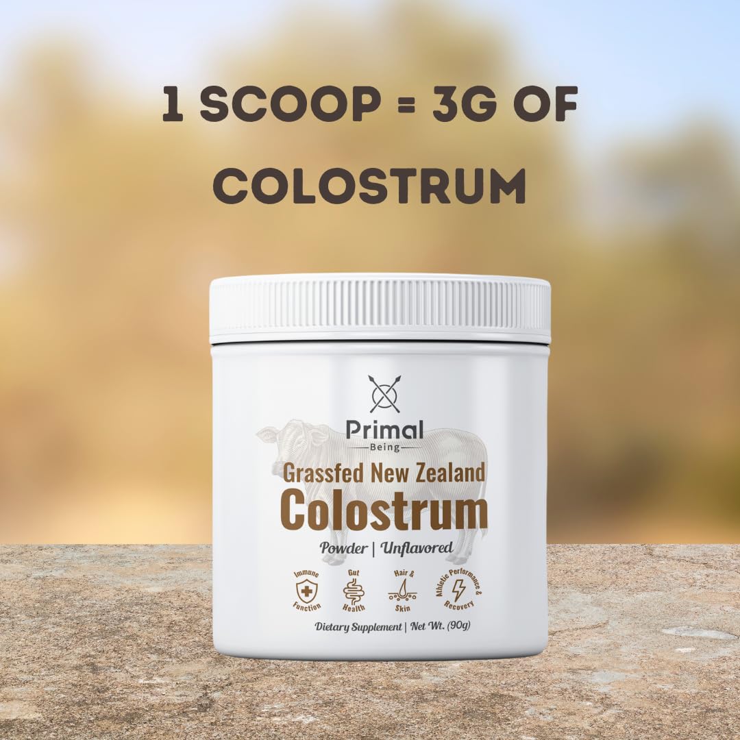 Primal Being Grassfed Beef Colostrum - Supports Immune Function, Gut Health, Hair Primal Being