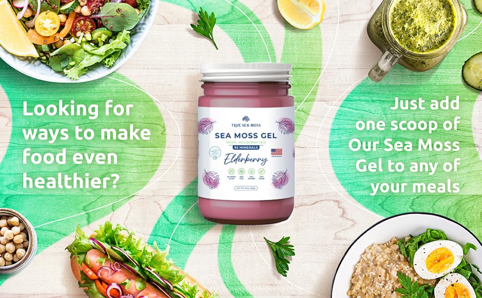 TrueSeaMoss Wildcrafted Irish Sea Moss Gel – Nutritious Organic Raw Seamoss Rich TrueSeaMoss