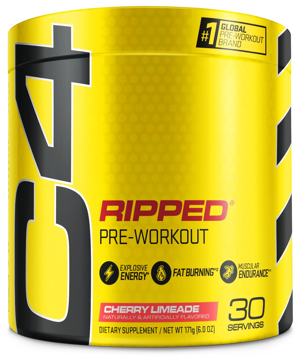 Cellucor C4 Ripped Pre Workout Powder Cherry Limeade | Creatine Free + Sugar Free 