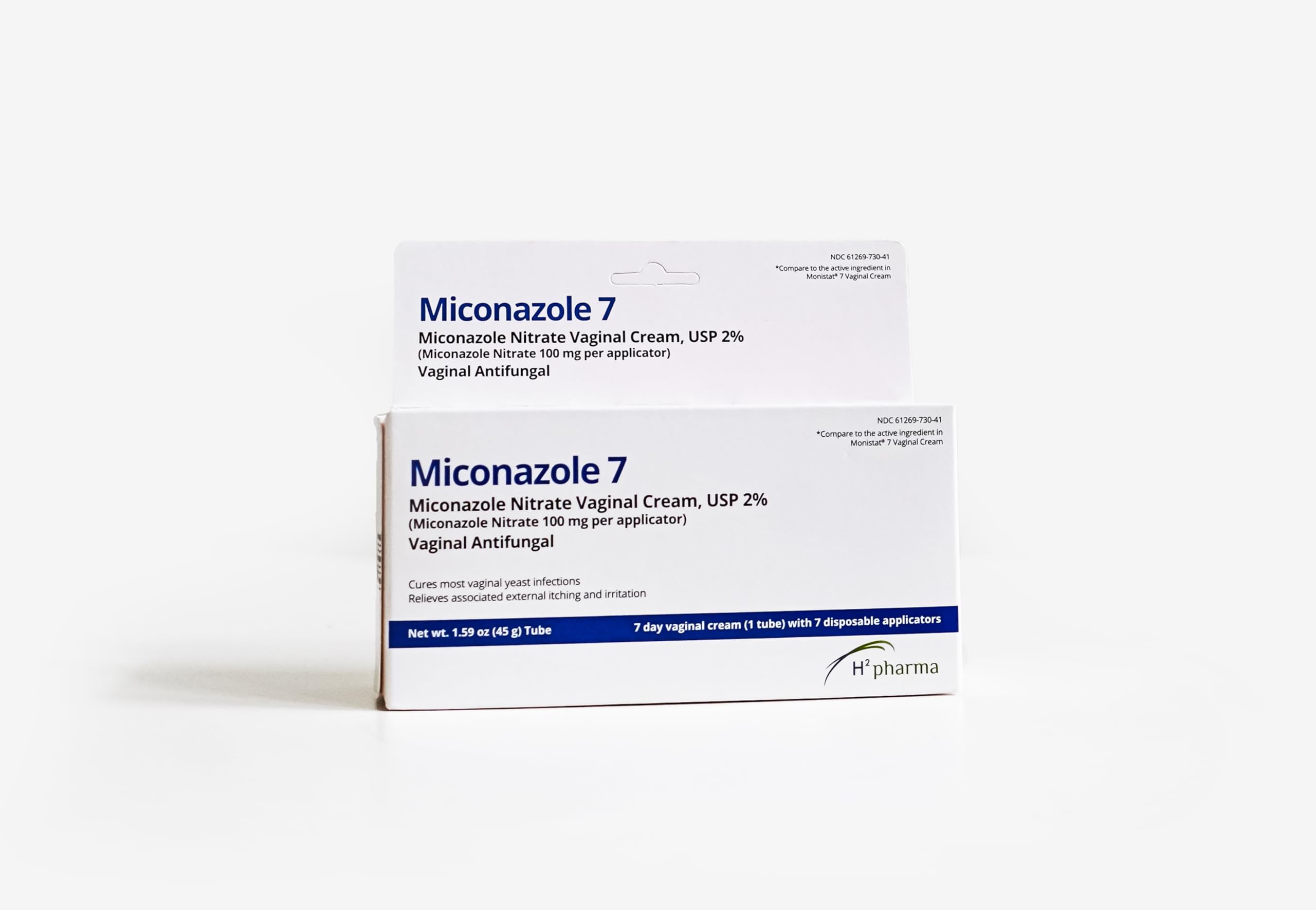 h2 pharma Miconazole 7 - Miconazole Nitrate Vaginal Cream, USP 2%, 1.59 oz Tube h2 pharma