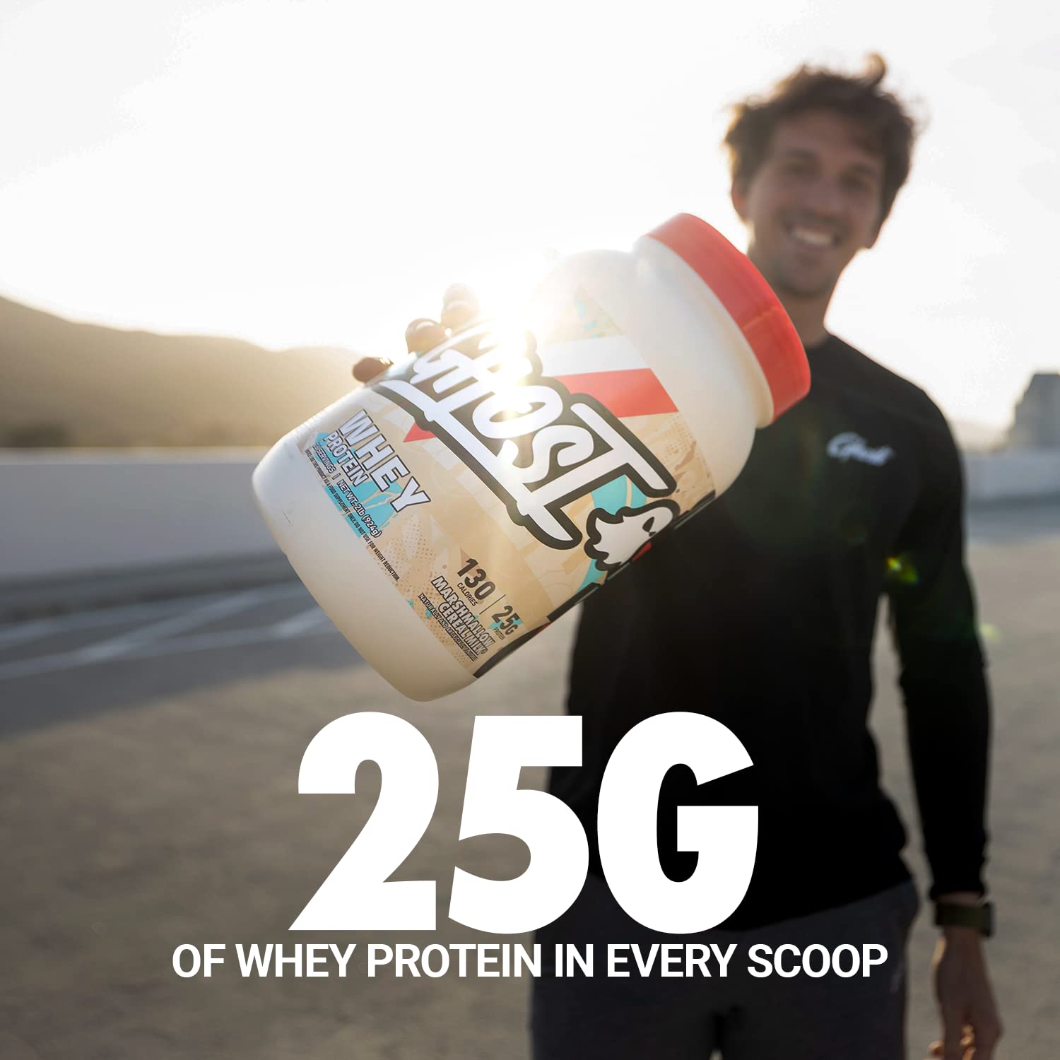 GHOST Whey Protein Powder, Marshmallow Cereal Milk - 2LB Tub, 25G of Protein GHOST