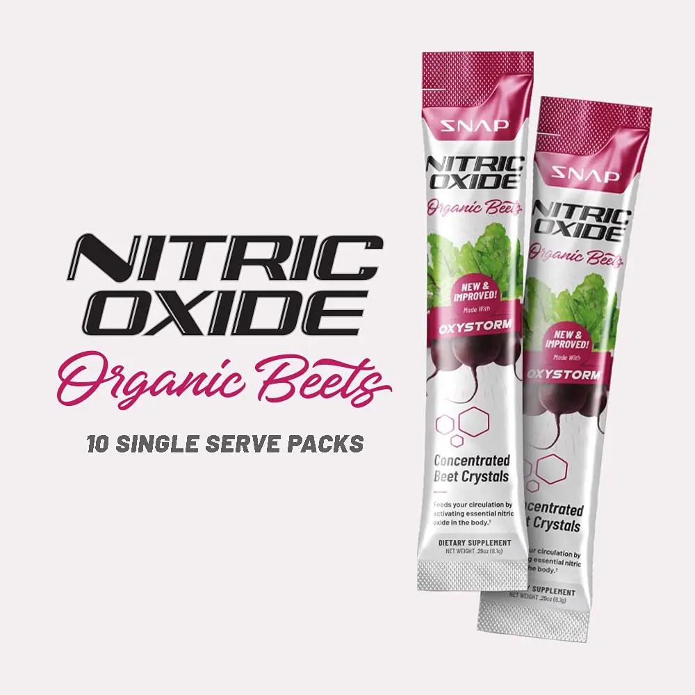 Snap Supplements Nitric Oxide Organic Beet Root Powder, Circulation Superfood On-The-Go Snap Supplements