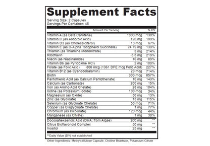 VitaVive Nutritions Prenatal Multivitamins – 90 Capsules – Vitamins and Minerals
