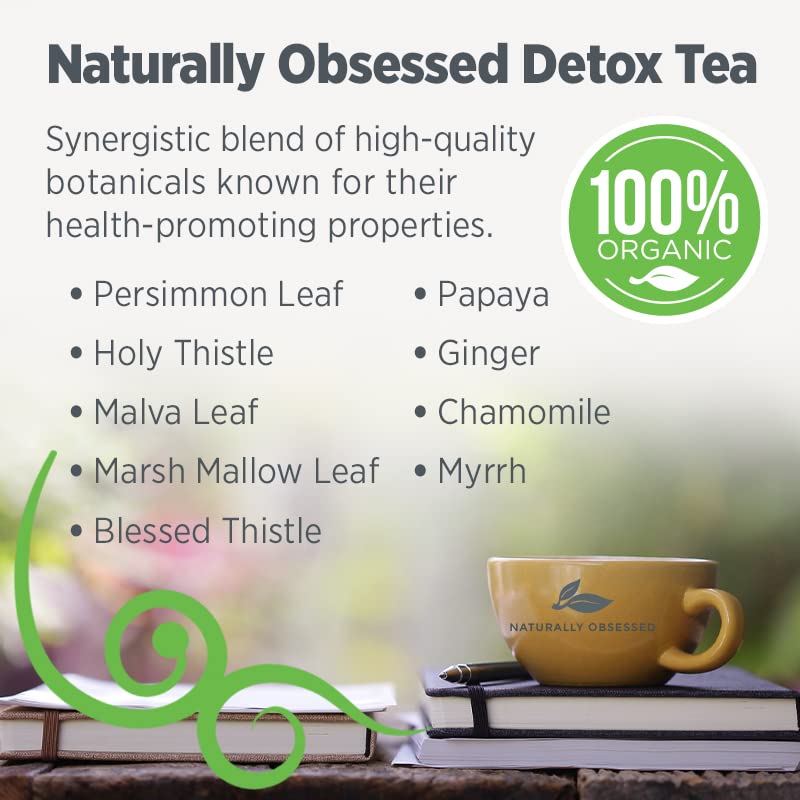 Naturally Obsessed 4 Week DRINK2SHRINK Detox Tea Formula Flat Belly System Detox Kit Naturally Obsessed