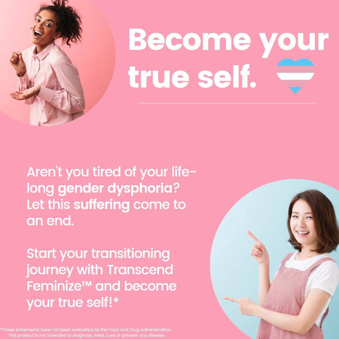 FEMINIZE Transcend HRT Pills for Estrogen - Potent HRT Estrogen Complex - Big Breats Soft Skin Feminizer FEMINIZE