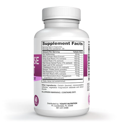 YouFit Nutrition Menopause Relief Capsules for Women - Natural Menopause Supplements