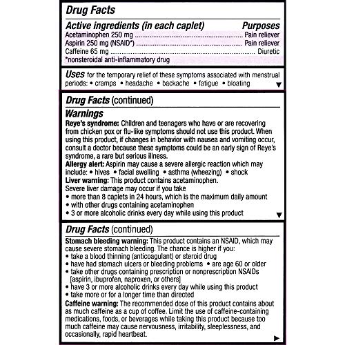 Pamprin Max Menstrual Pain Relief, Maximum Strength, Caplets, 24 ct. Pamprin