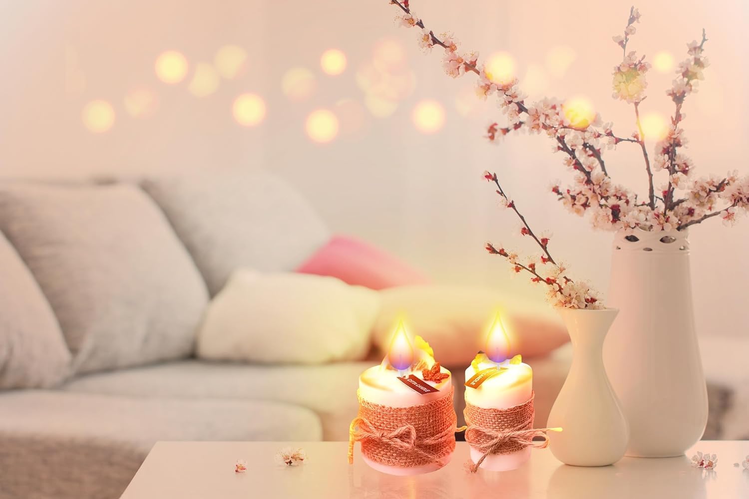 Scented Candles, Natural Soy Wax with Essential Oils, 8 Oz - Long-Lasting Aroma, Aromatherapy Candles Generic