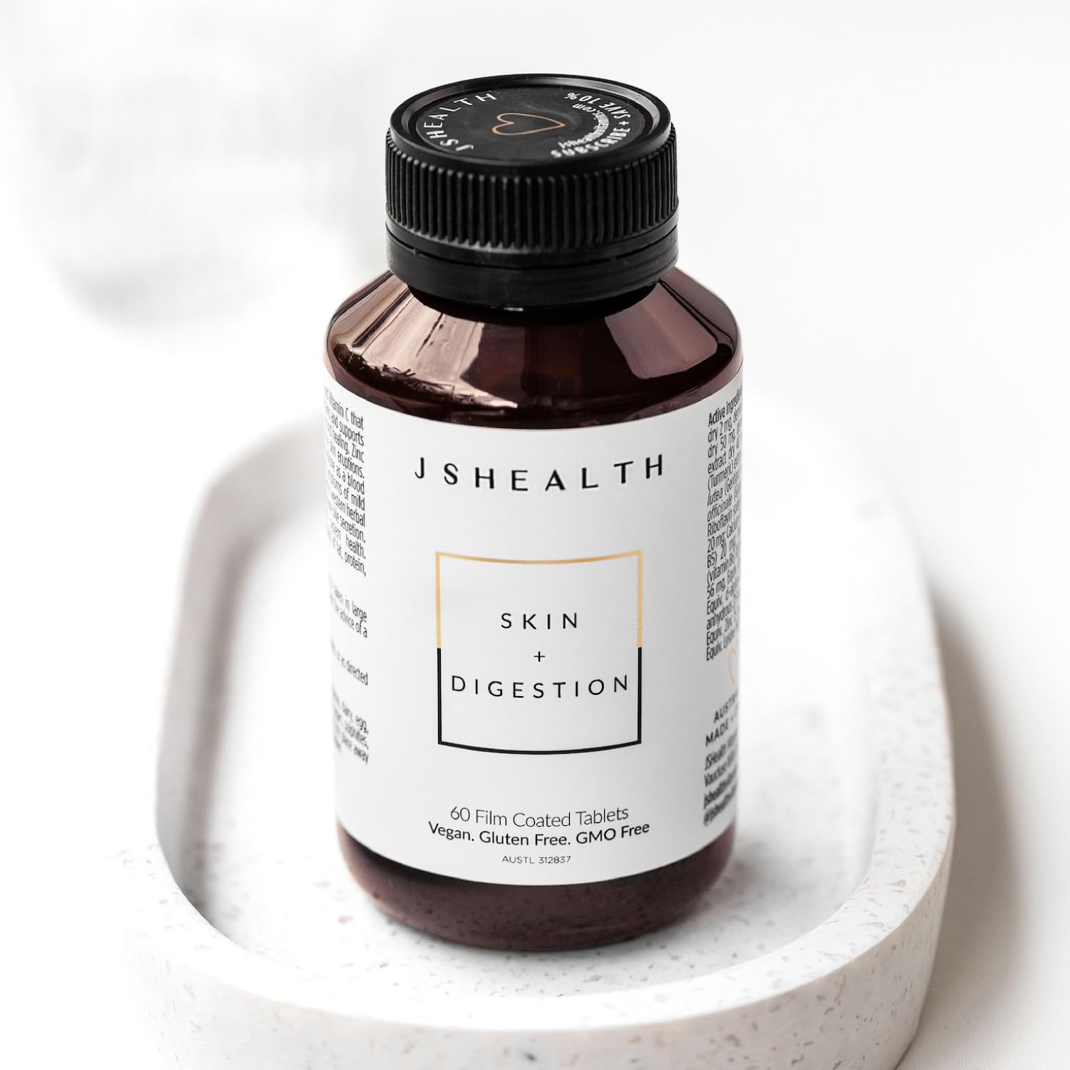 JSHealth Vitamins Skin and Digestion Formula | Skin Supplement with Zinc | Burdock JSHealth