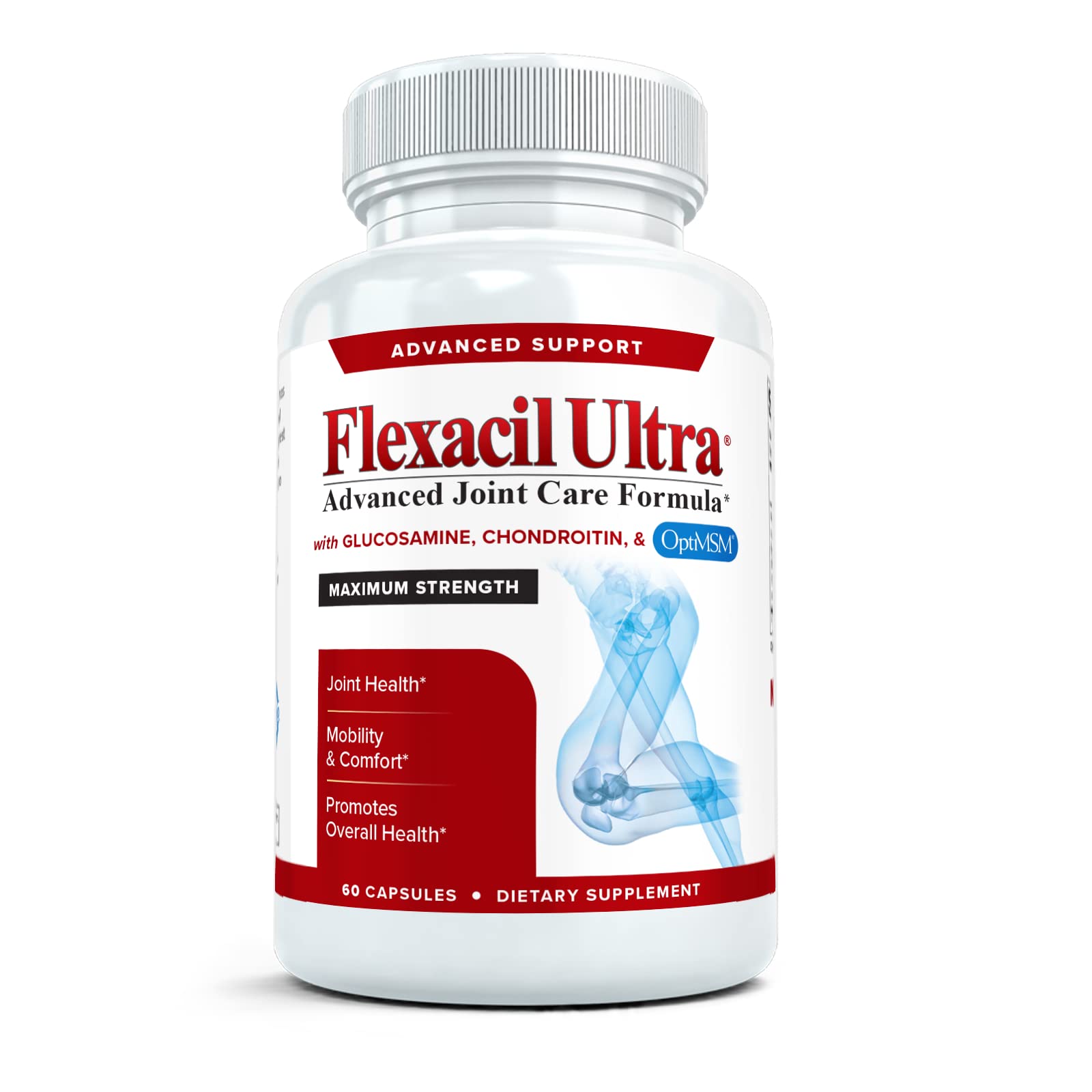 Flexacil Ultra (3 Bottles) Maximum Strength Joint Health & Support Supplement | Glucosami Flexacil Ultra