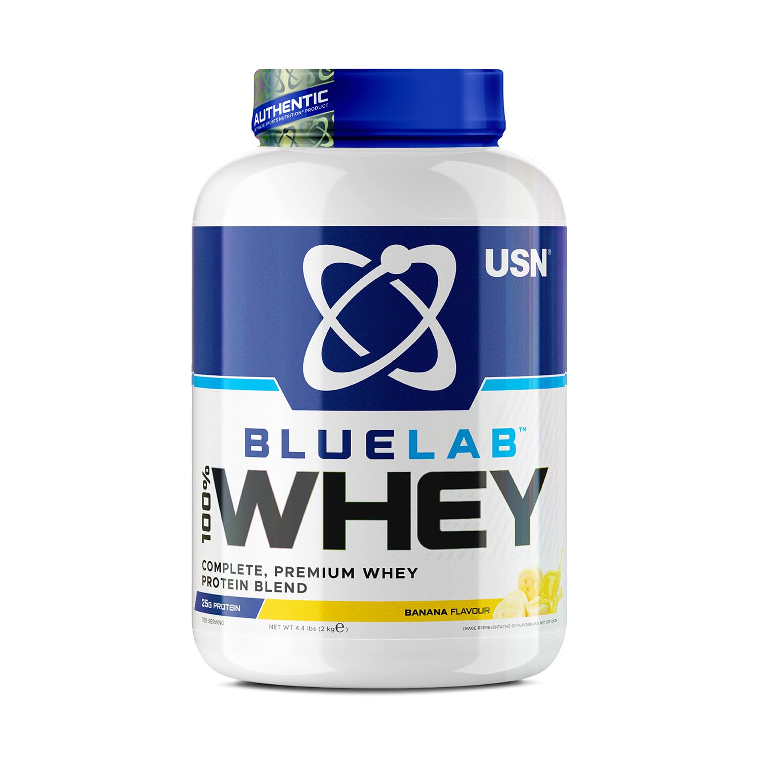 USN Blue Lab Whey Protein Powder: Banana - Whey Protein 2kg - Post-Workout