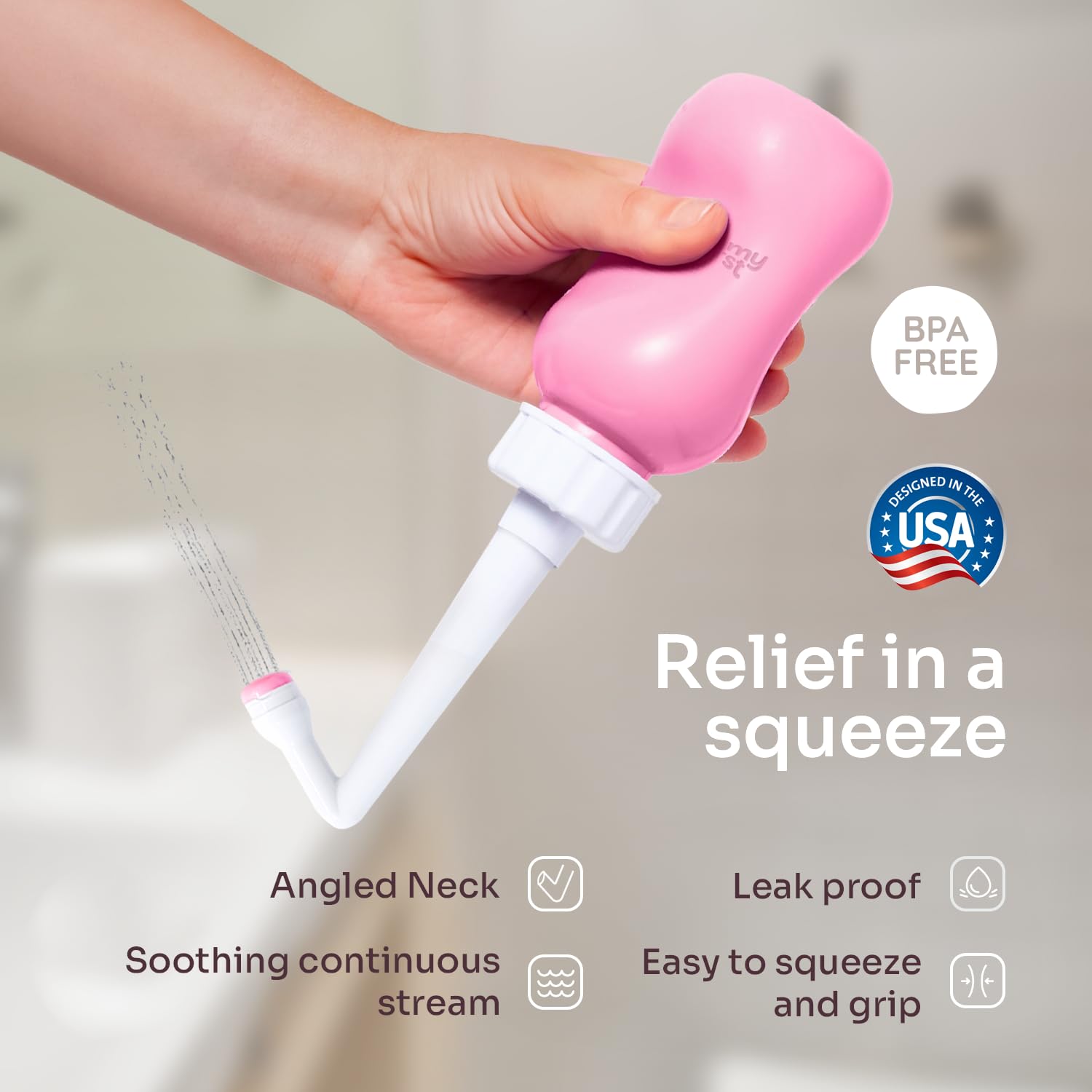 Peri Bottle for Postpartum Care from Mommy First™ | Upside Down Bottle for Perineal Cleansing and Recovery Mommy First