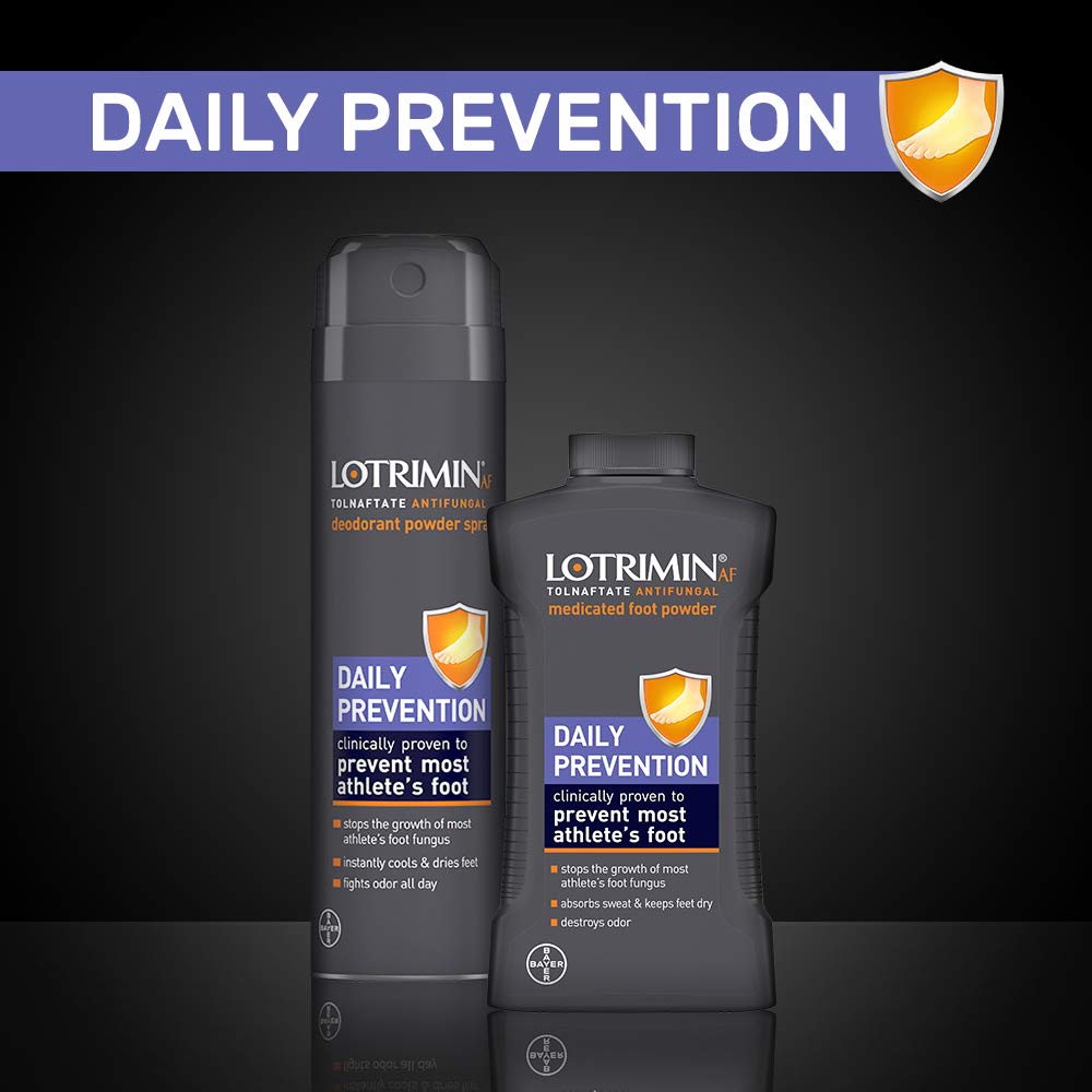 Lotrimin AF Athlete's Foot Daily Prevention Deodorant Powder Spray Lotrimin