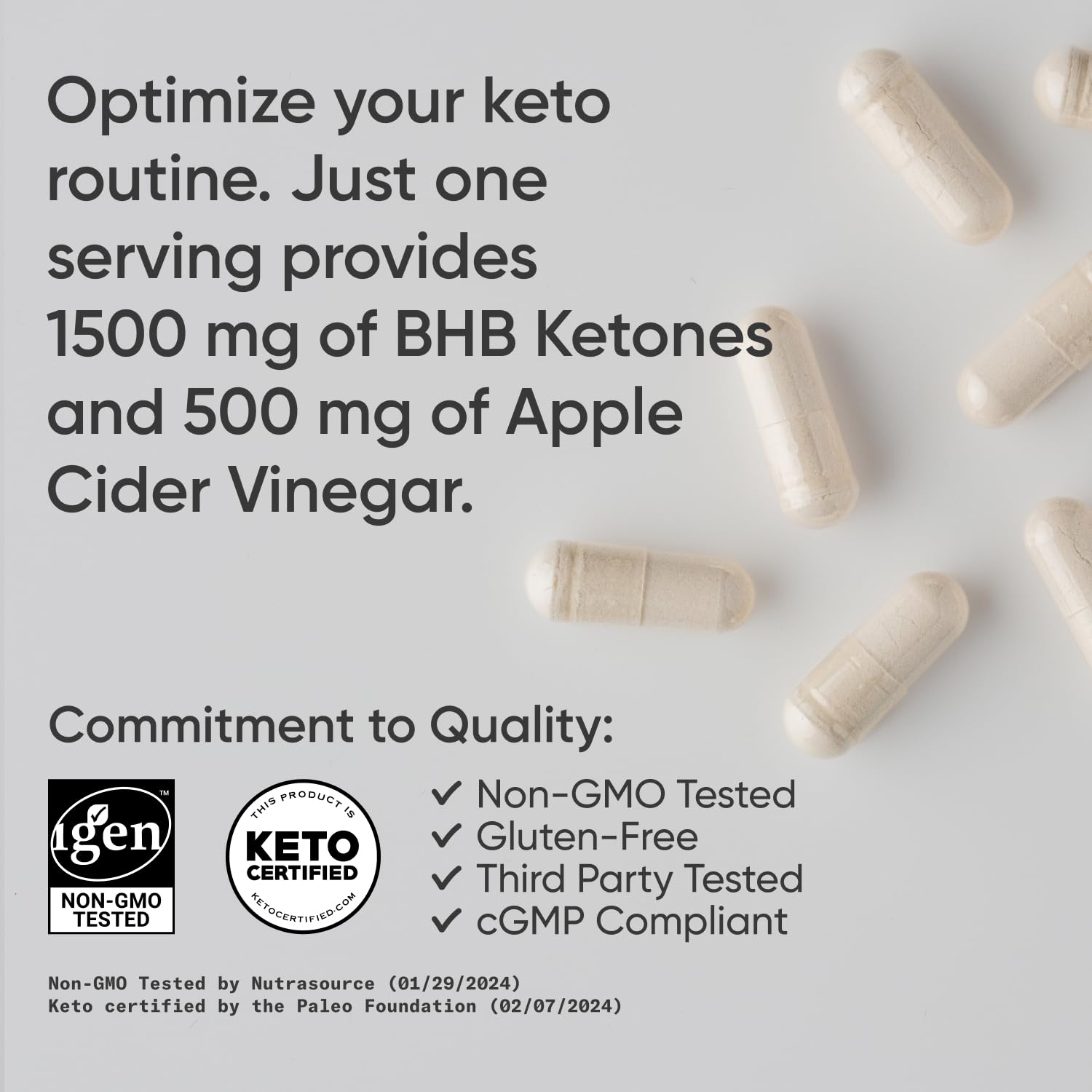 Sports Research® Keto ACV Capsules - Diet Kit System with 500mg of Apple Cider Vinegar Sports Research