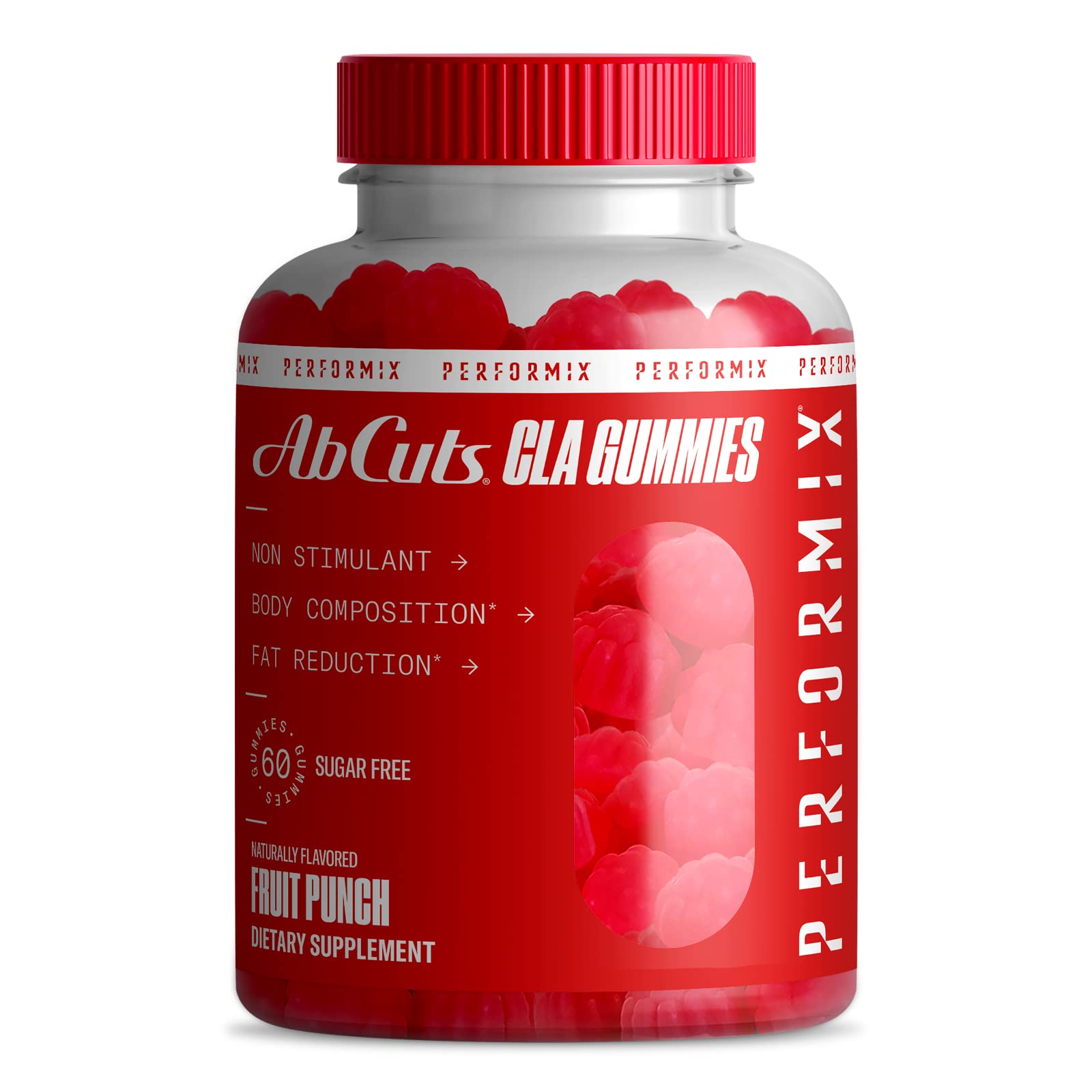 PERFORMIX AbCuts CLA Gummies - 60 Gummies, Fruit Punch - Non-Stimulant