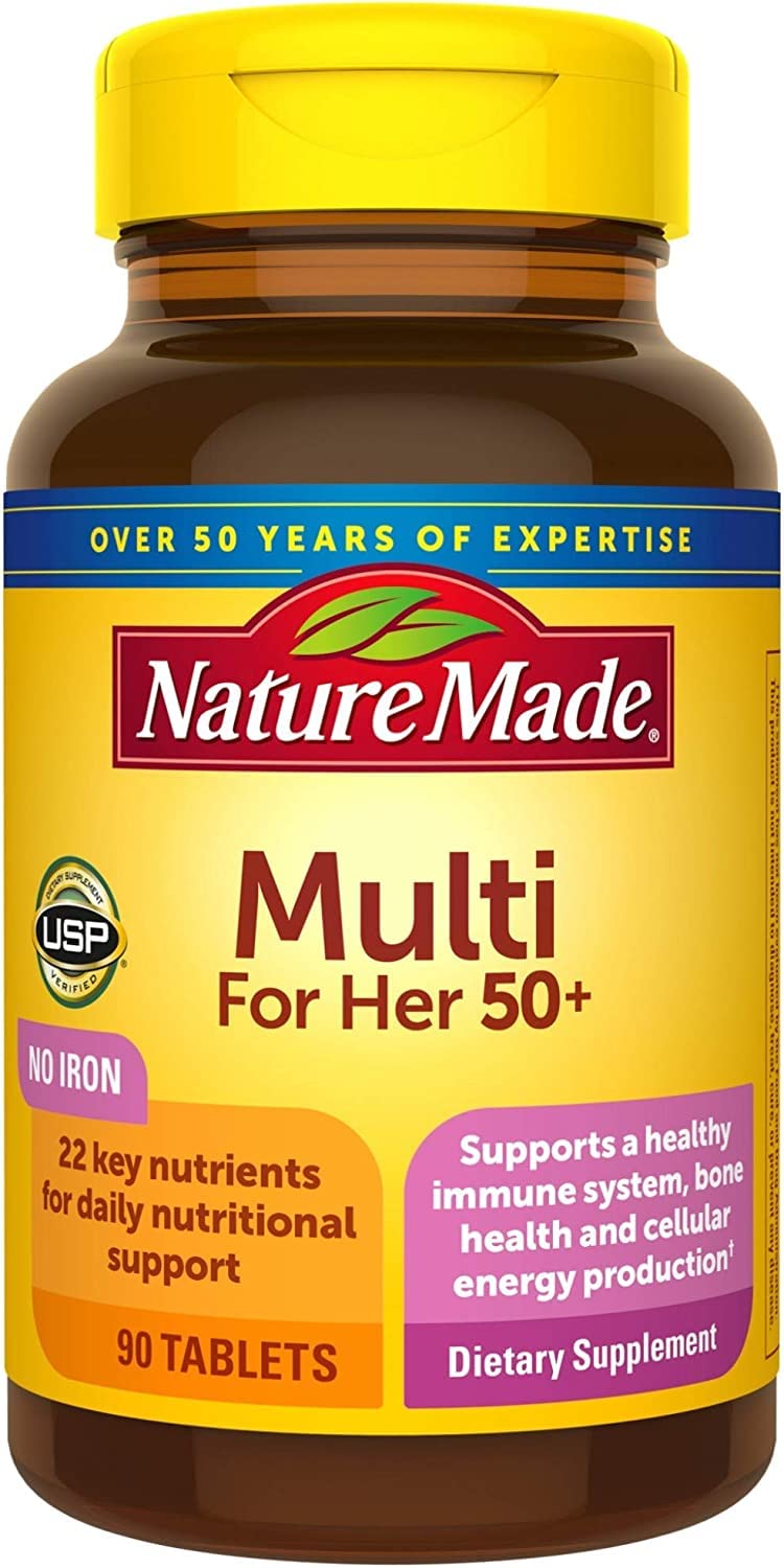Nature Made Multi for Her 50+ Vitamin/Mineral Tablets 90 ea (Pack of 4) Nature Made