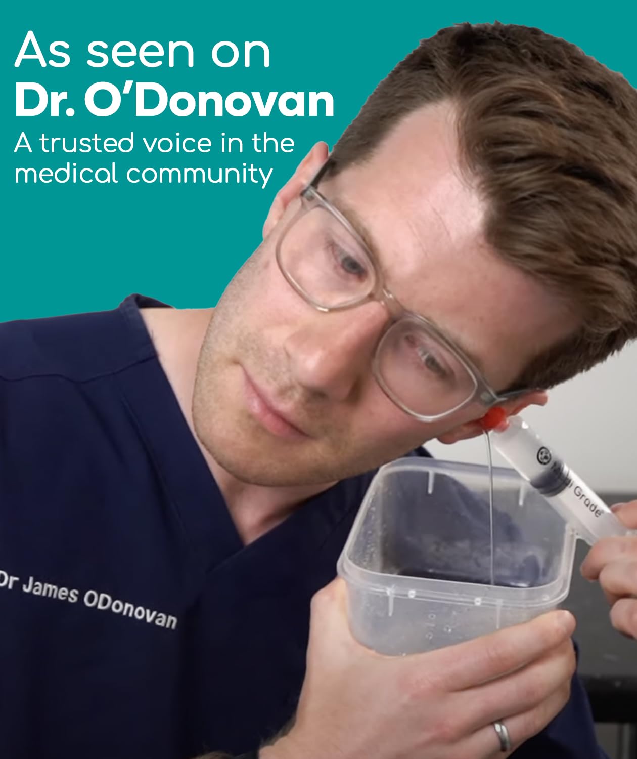 Medi Grade Ear Syringe Ear Wax Removal Kit with 3 Quad-stream Tips Medi Grade