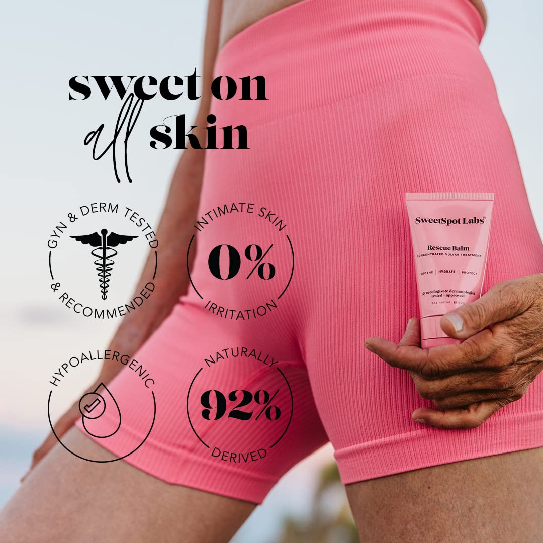 SweetSpot Labs Rescue Balm, Feminine Dryness, Irritation & Itch Relief with Colloidal Oatmeal SweetSpot Labs