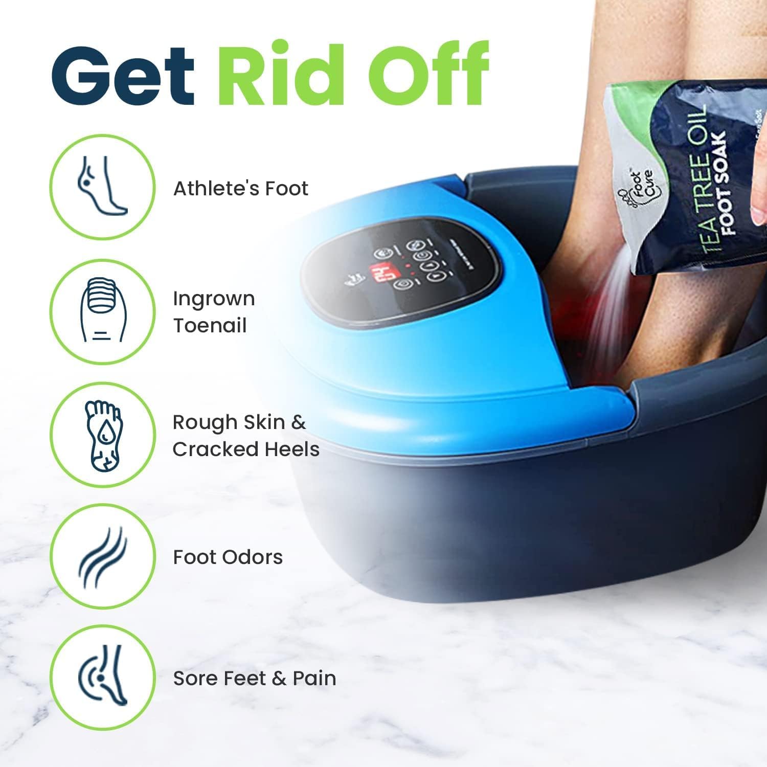 Tea Tree Oil & Citrus Detox Foot Soak with Epsom Salts - All Natural Salts for Post Workout FOOT CURE