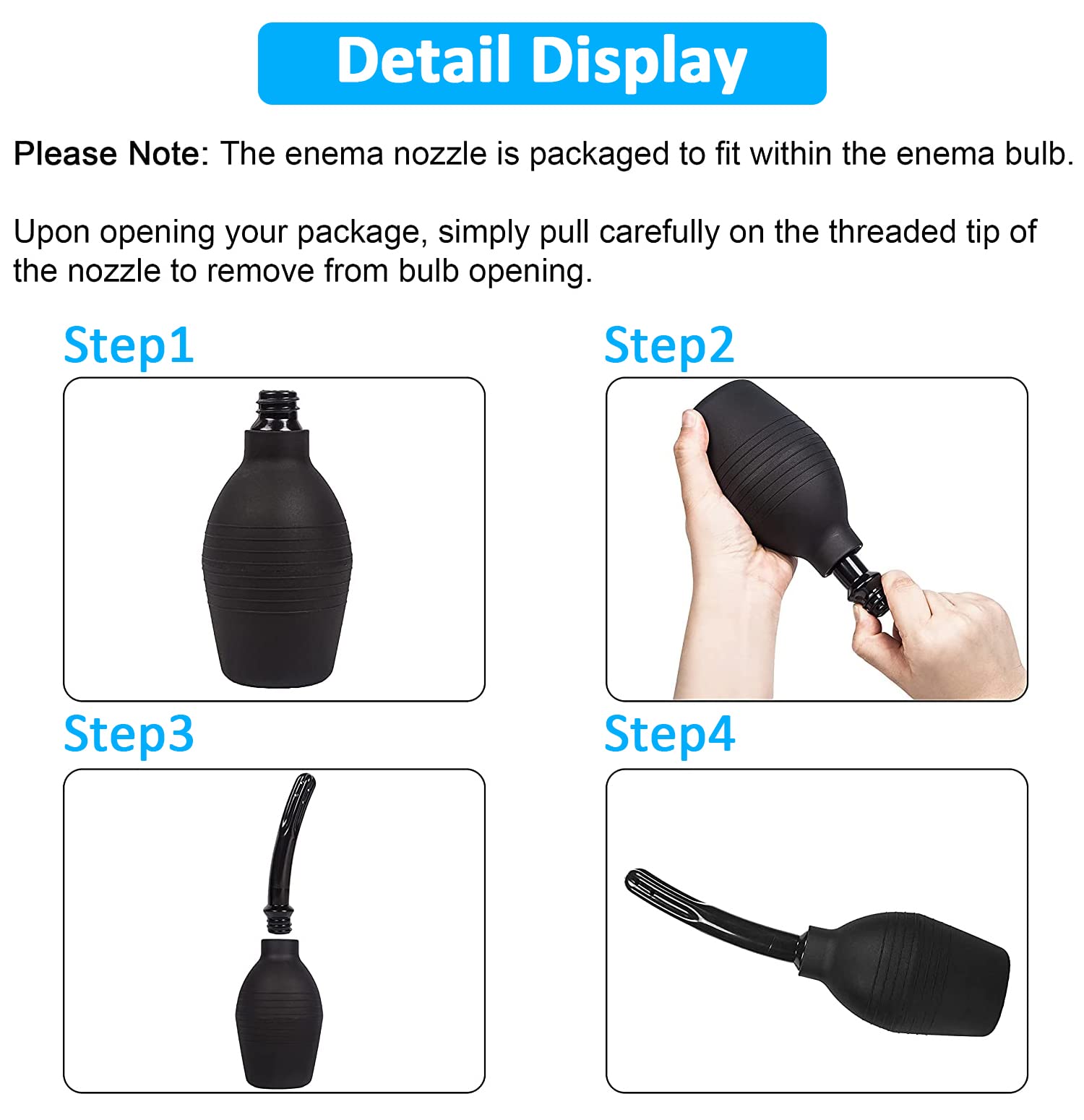 Clean and Healthy Anal Douche for Women,Shower Enema Bulb Cleaner Wash Flusher System Showvigor