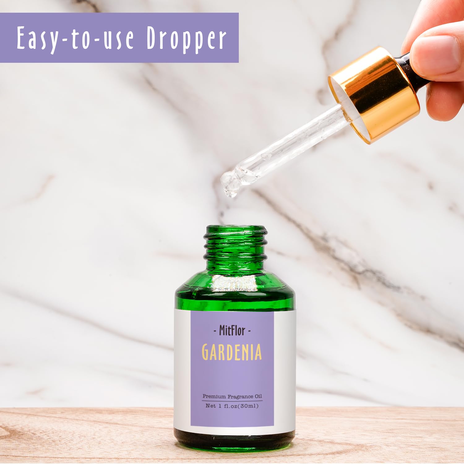 Gardenia Fragrance Oil, MitFlor Single Scented Oil, Large Size Premium Grade Fragrance Oil MitFlor