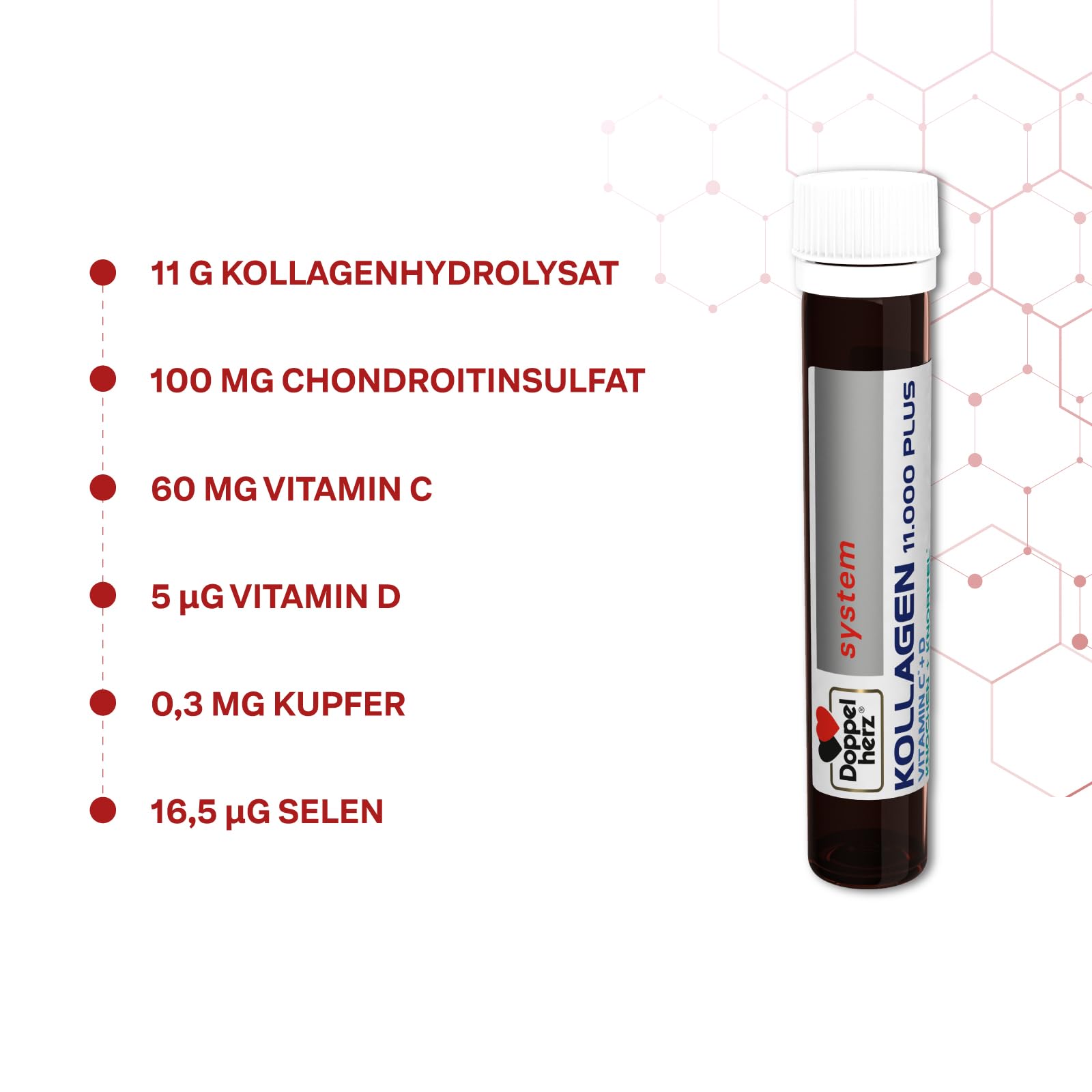 Doppelherz collagen 11,000 ampoules, 30 x 25 ml, PZN:7625039 My Store