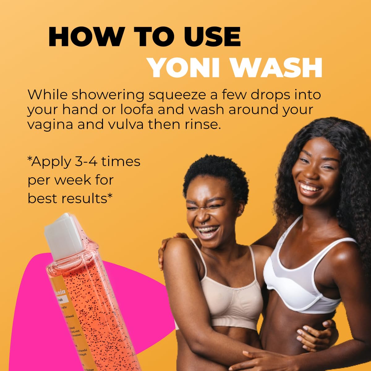GLO Melanin Peach Yoni Wash with Aloe Vera, All Natural Feminine Wash for Women pH Balance Glo Melanin