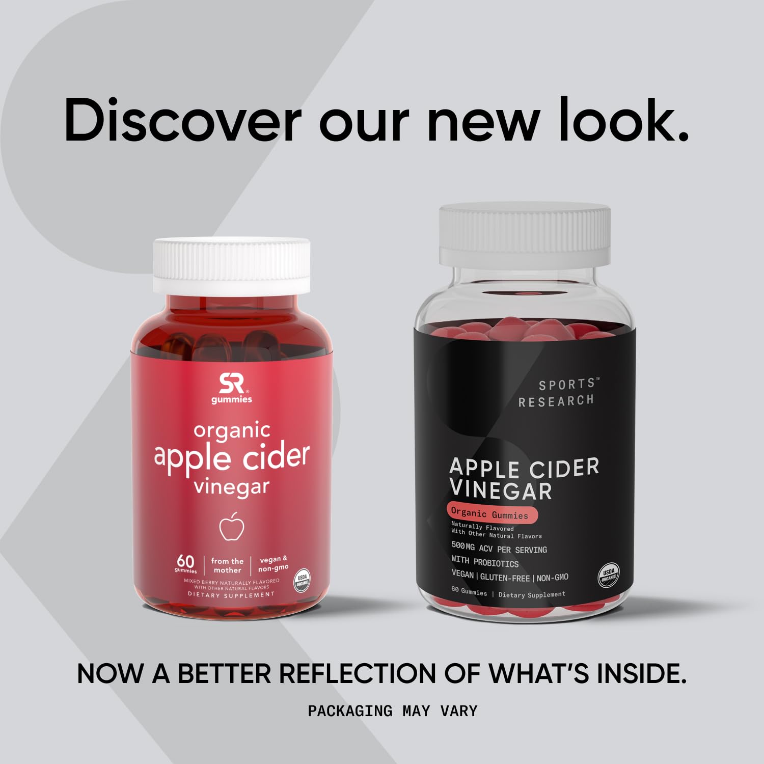 Sports Research Organic Apple Cider Vinegar Gummies with The Mother - USDA Organic Sports Research