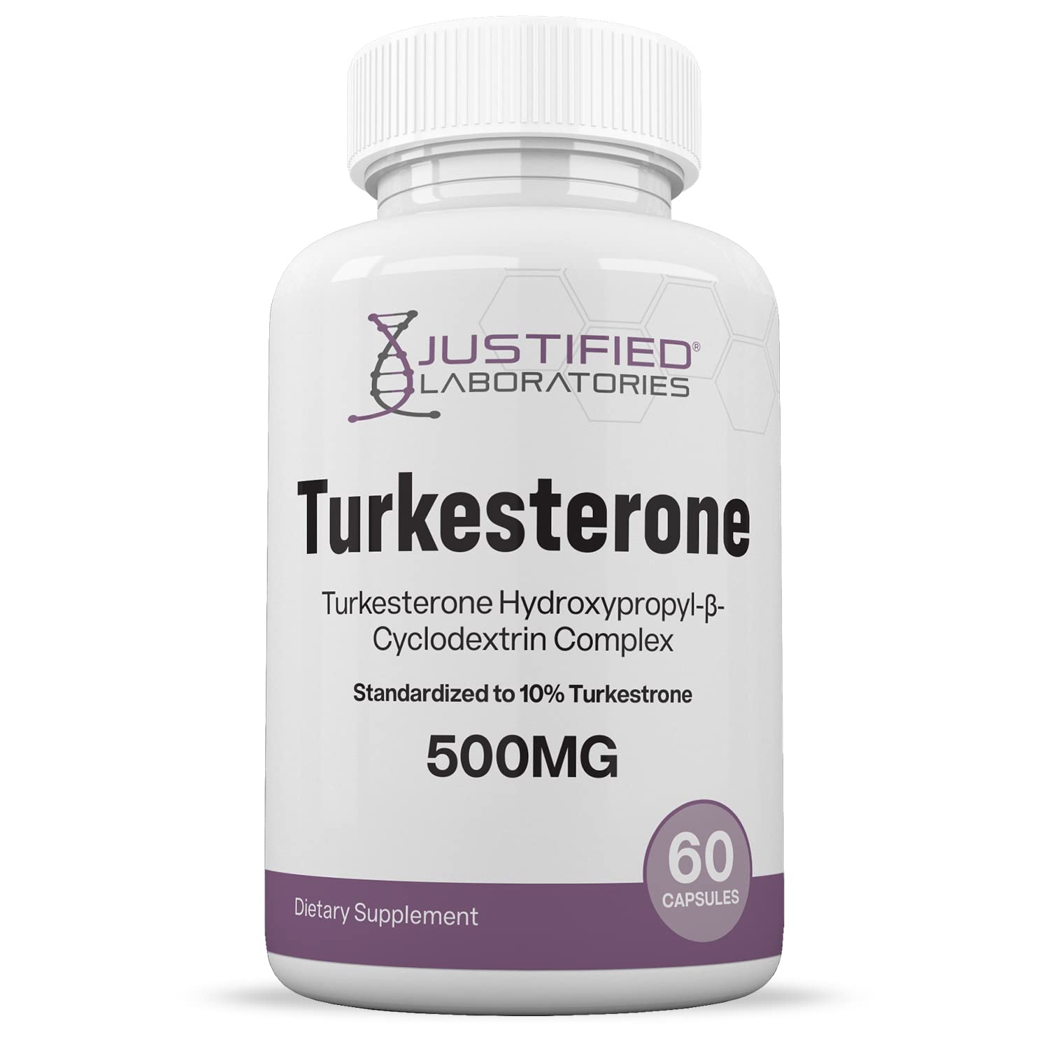Justified Laboratories (5 Pack Turkesterone 500mg 10% Standardized Naturally Increase Justified Laboratories