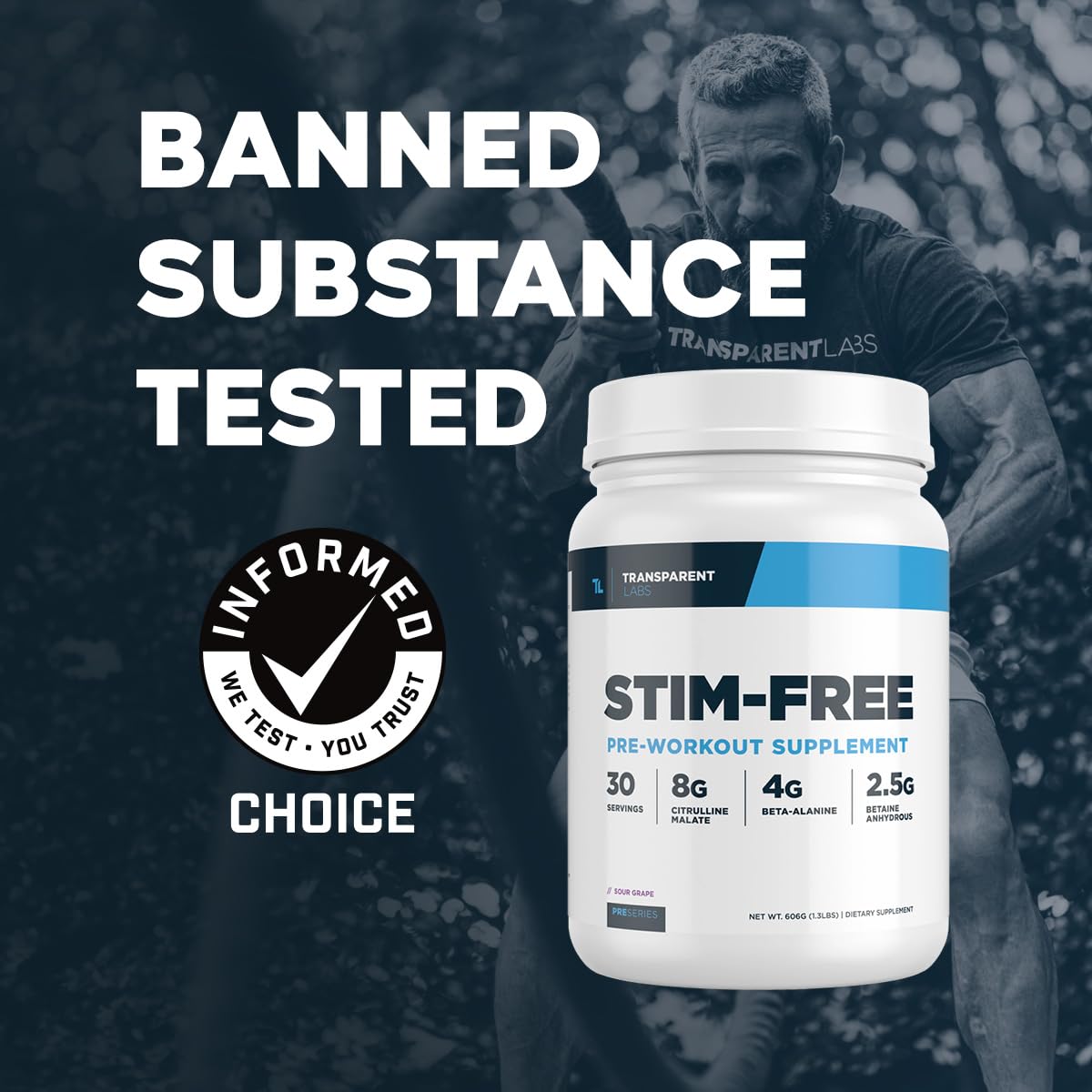 Transparent Labs Stim-Free Pre-Workout - Caffeine & Stim Free Pre Workout Powder Transparent Labs