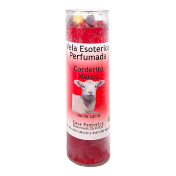 Calming Lamb-Palm Wax Spiritual Intention Spell Candle-[RED] | Vela CASA ESOTERICA PERFUMADA