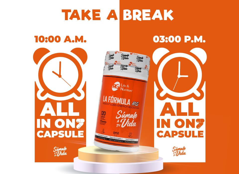 RG LIFE & NUTRITION - Weight Loss Pills, Energy Booster and Fat Burner with Magnesium RG LIFE & NUTRITION